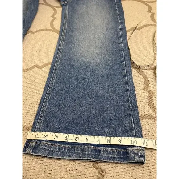 Gap High Rise Stride Ankle medium indigo wide leg jeans, size 25/ 0 - Picture 7 of 12